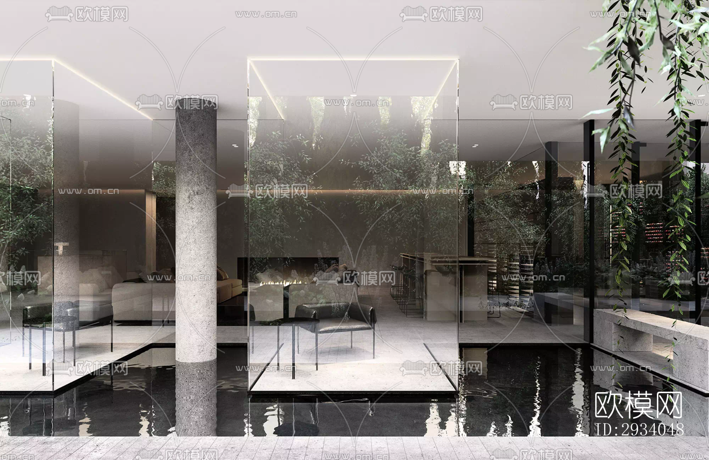 现代别墅效果图下载（渲染图20）