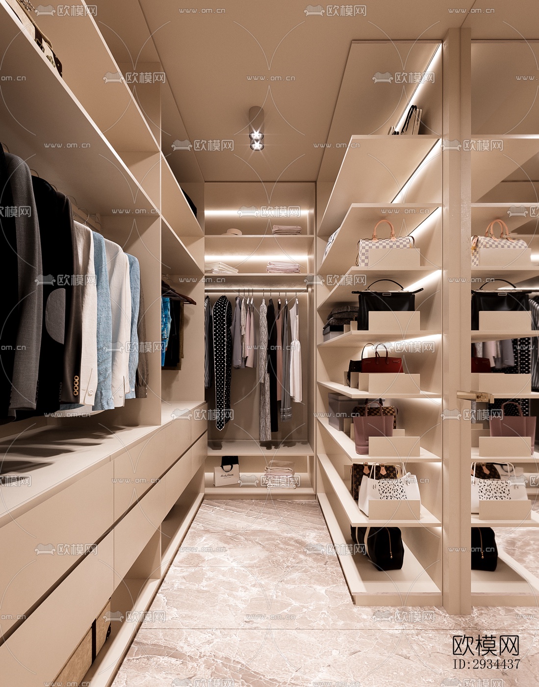 后现代平层效果图下载（渲染图12）