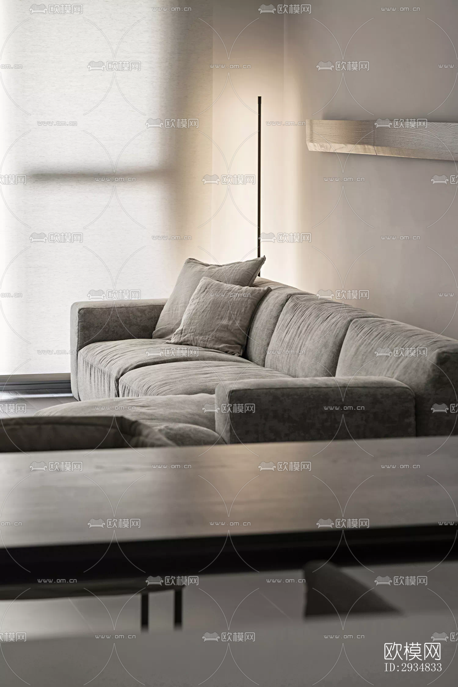 现代平层效果图下载（渲染图2）