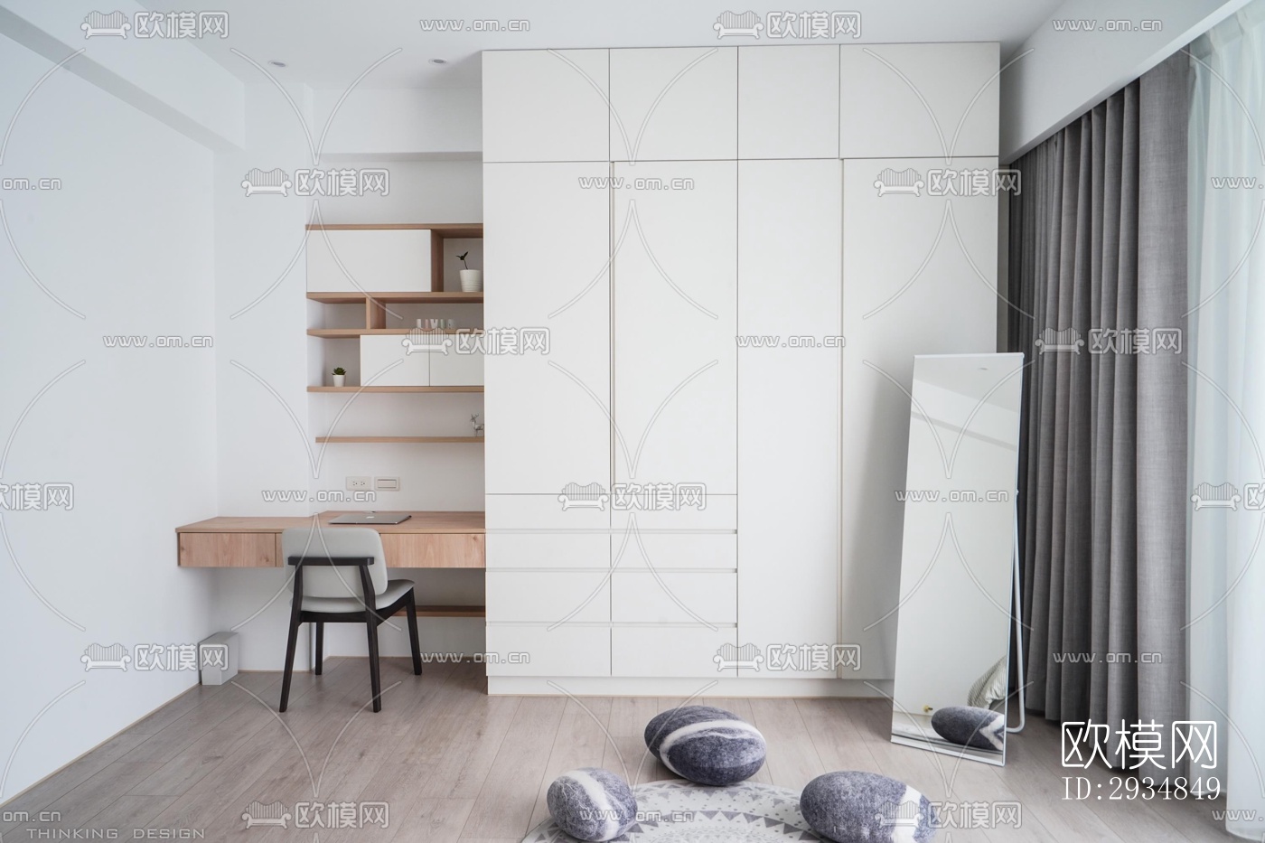 现代平层效果图下载（渲染图16）