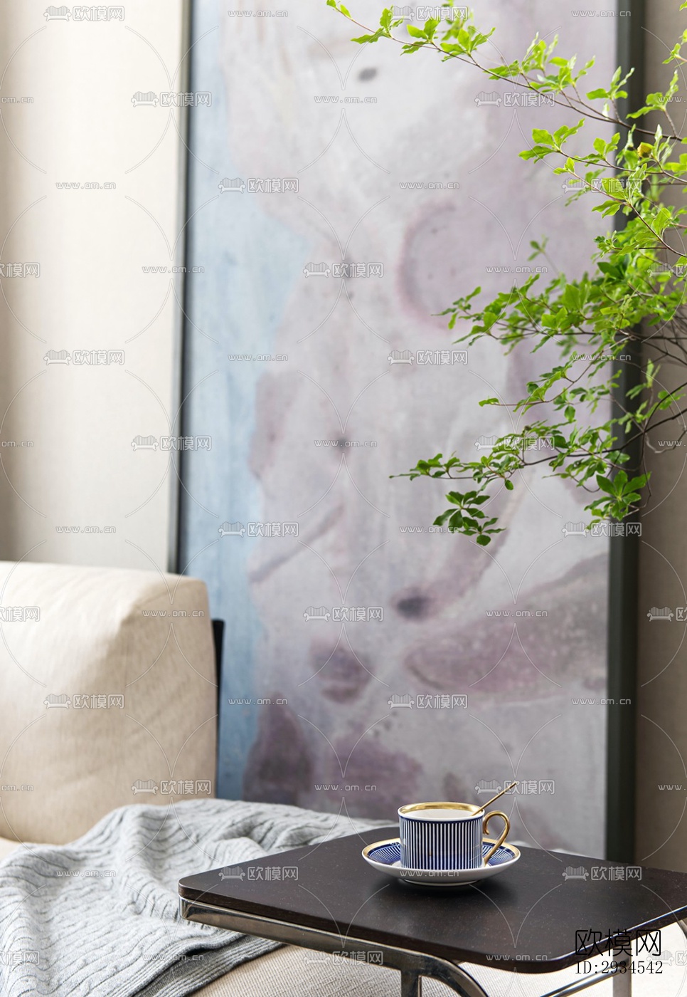 新中式平层效果图下载（渲染图6）