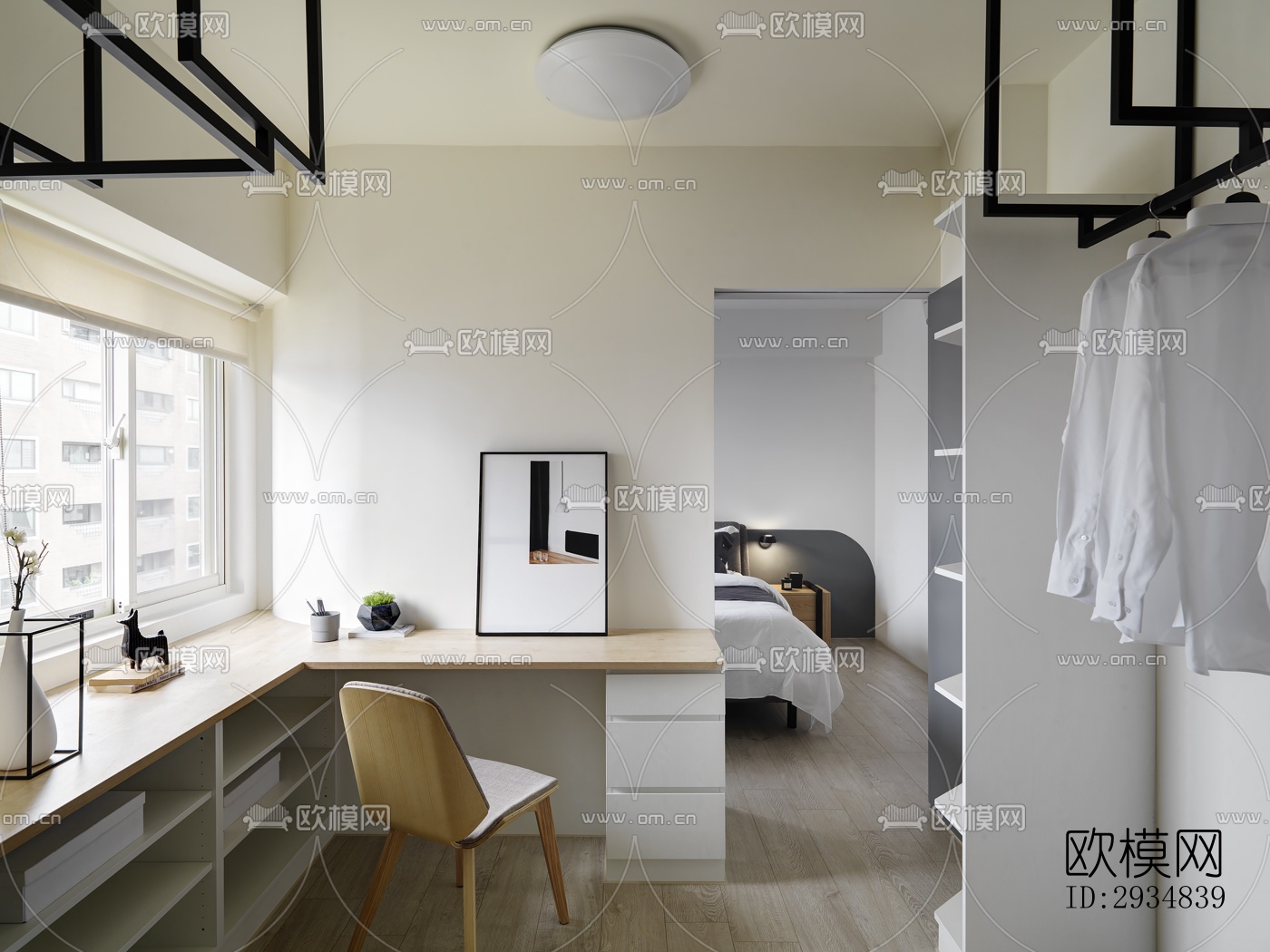 现代平层效果图下载（渲染图12）