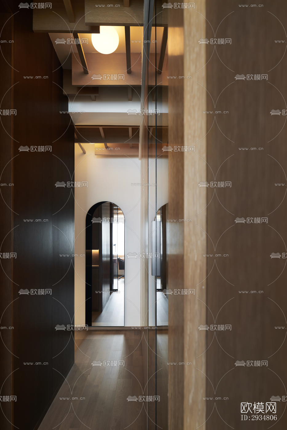 现代平层效果图下载（渲染图11）