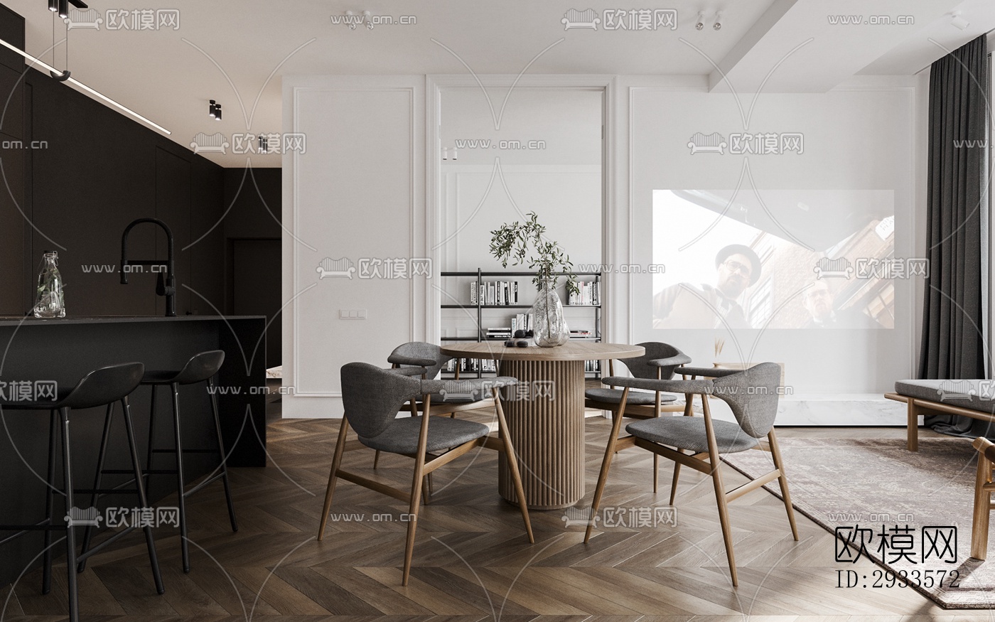 北欧公寓效果图下载（渲染图16）