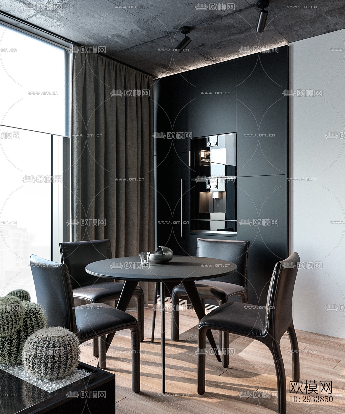 高级灰公寓效果图下载（渲染图15）