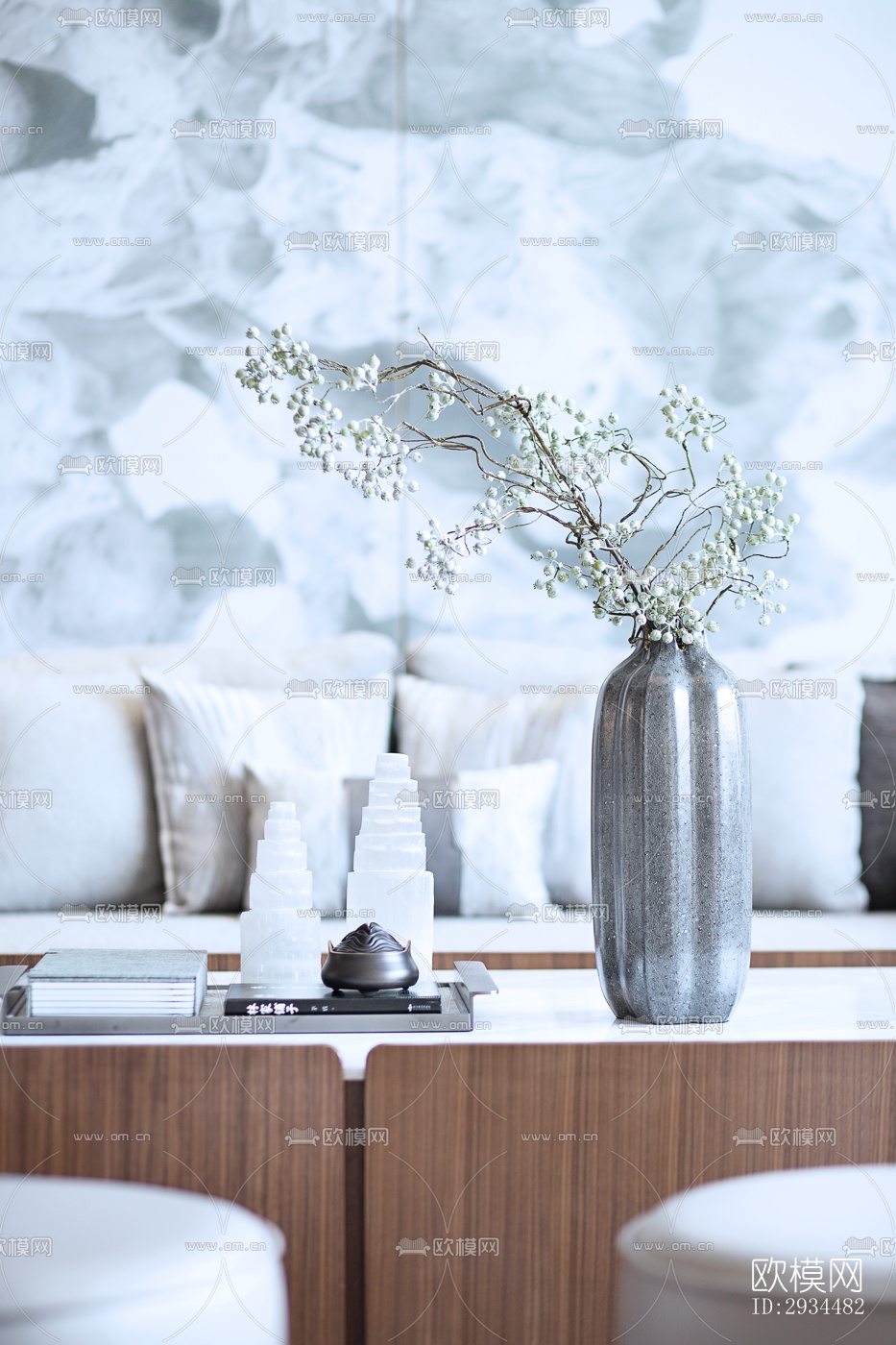 新中式平层效果图下载（渲染图18）