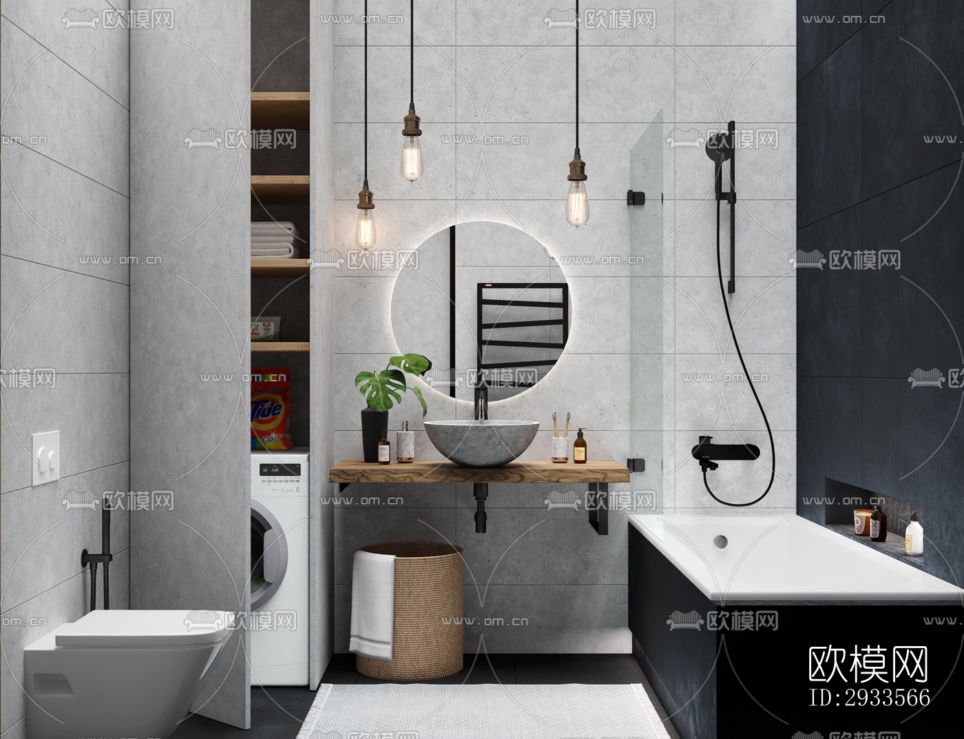 北欧公寓效果图下载（渲染图3）