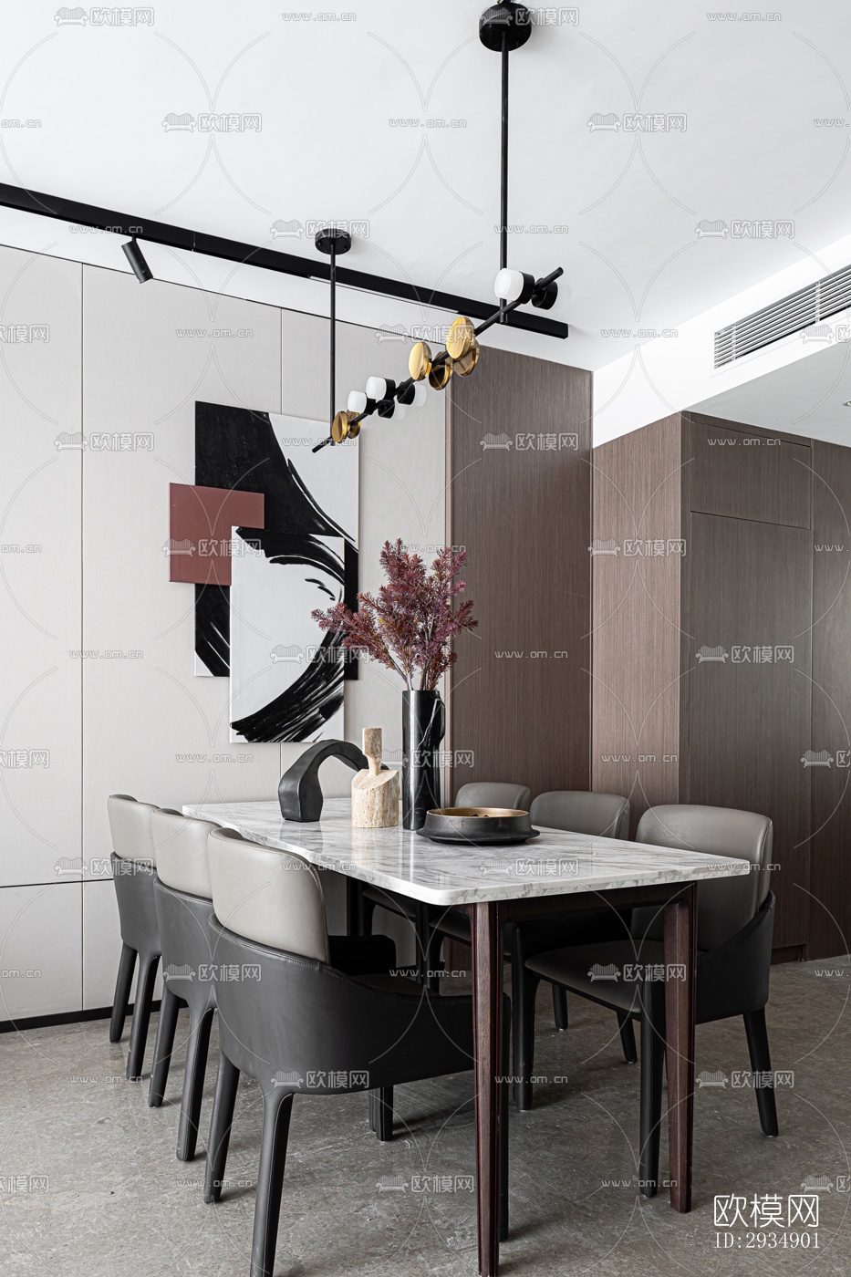 现代平层效果图下载（渲染图16）