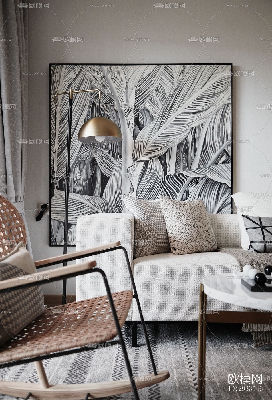 北欧公寓效果图下载（渲染图4）