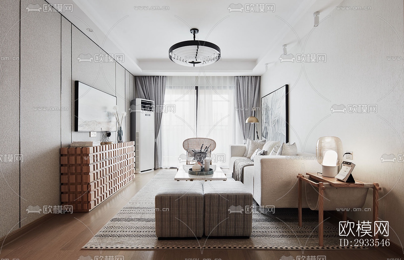 北欧公寓效果图下载（渲染图5）