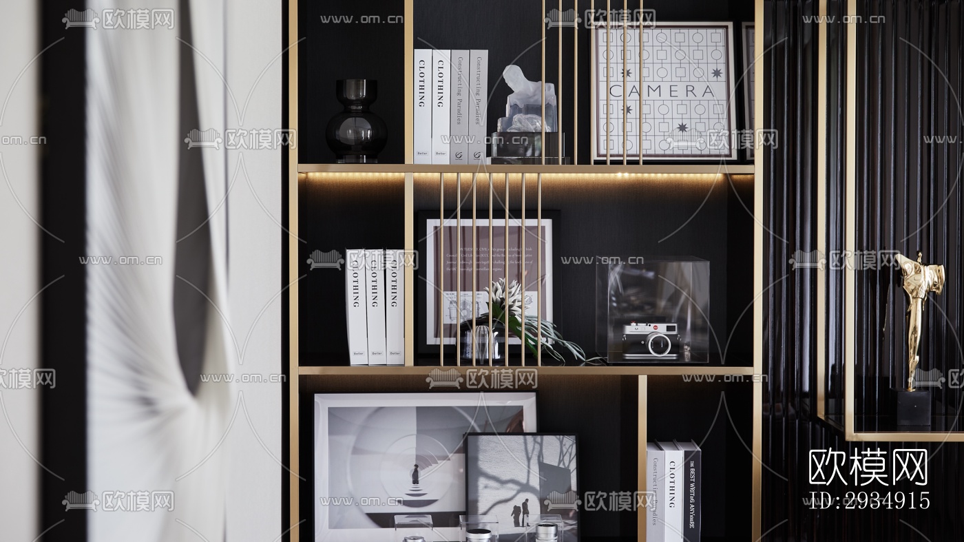 现代平层效果图下载（渲染图4）