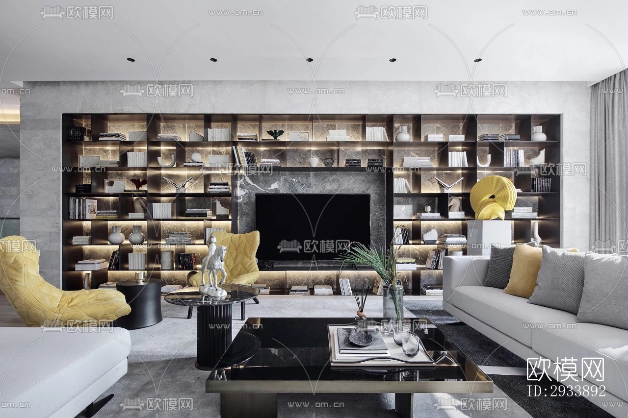 新中式别墅效果图下载（渲染图19）