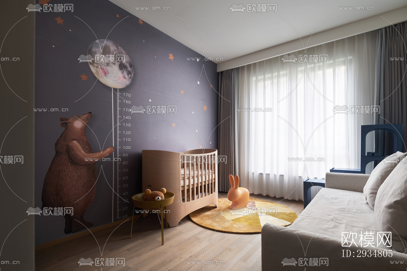 现代平层效果图下载（渲染图4）