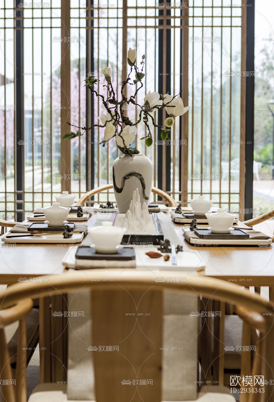 中式平层效果图下载（渲染图8）