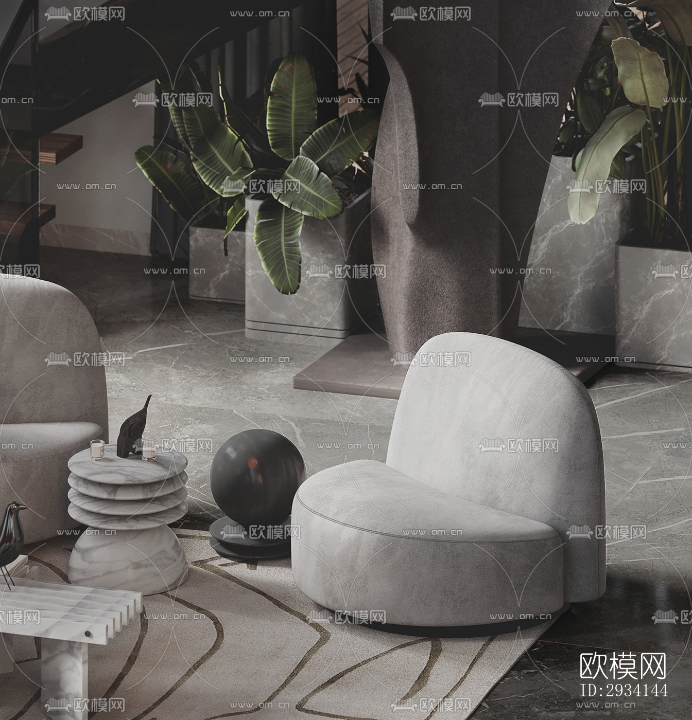 现代别墅效果图下载（渲染图14）