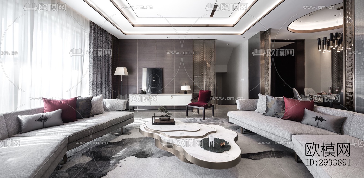 后现代别墅效果图下载（渲染图12）