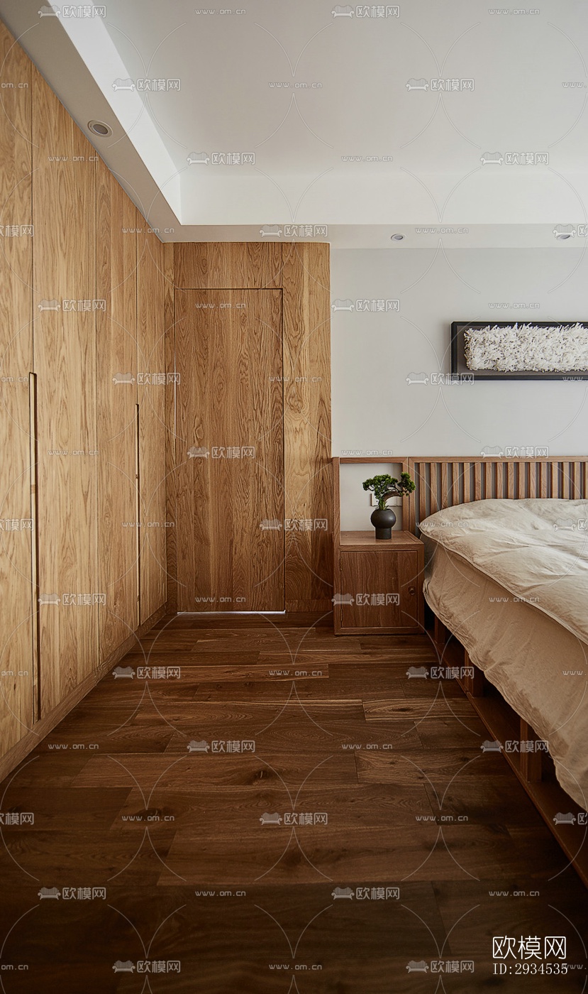 新中式平层效果图下载（渲染图8）