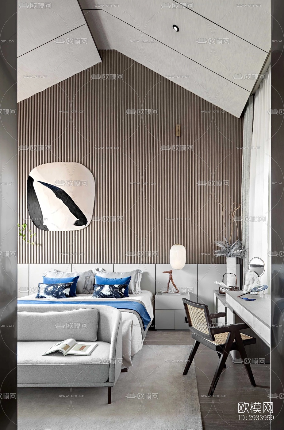 新中式别墅效果图下载（渲染图3）