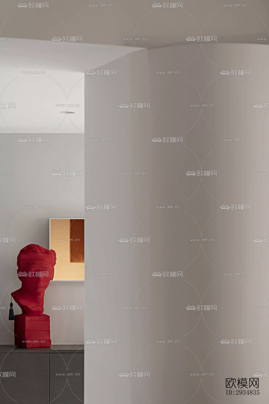 现代平层效果图下载（渲染图16）