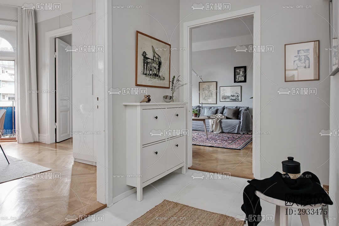 北欧公寓效果图下载（渲染图4）