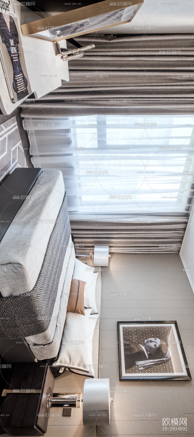 法式平层效果图下载（渲染图6）