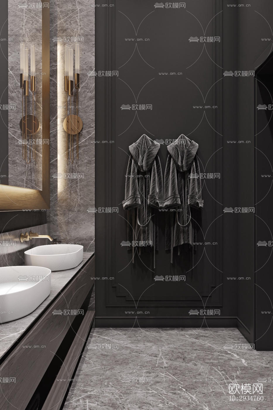 现代平层效果图下载（渲染图15）