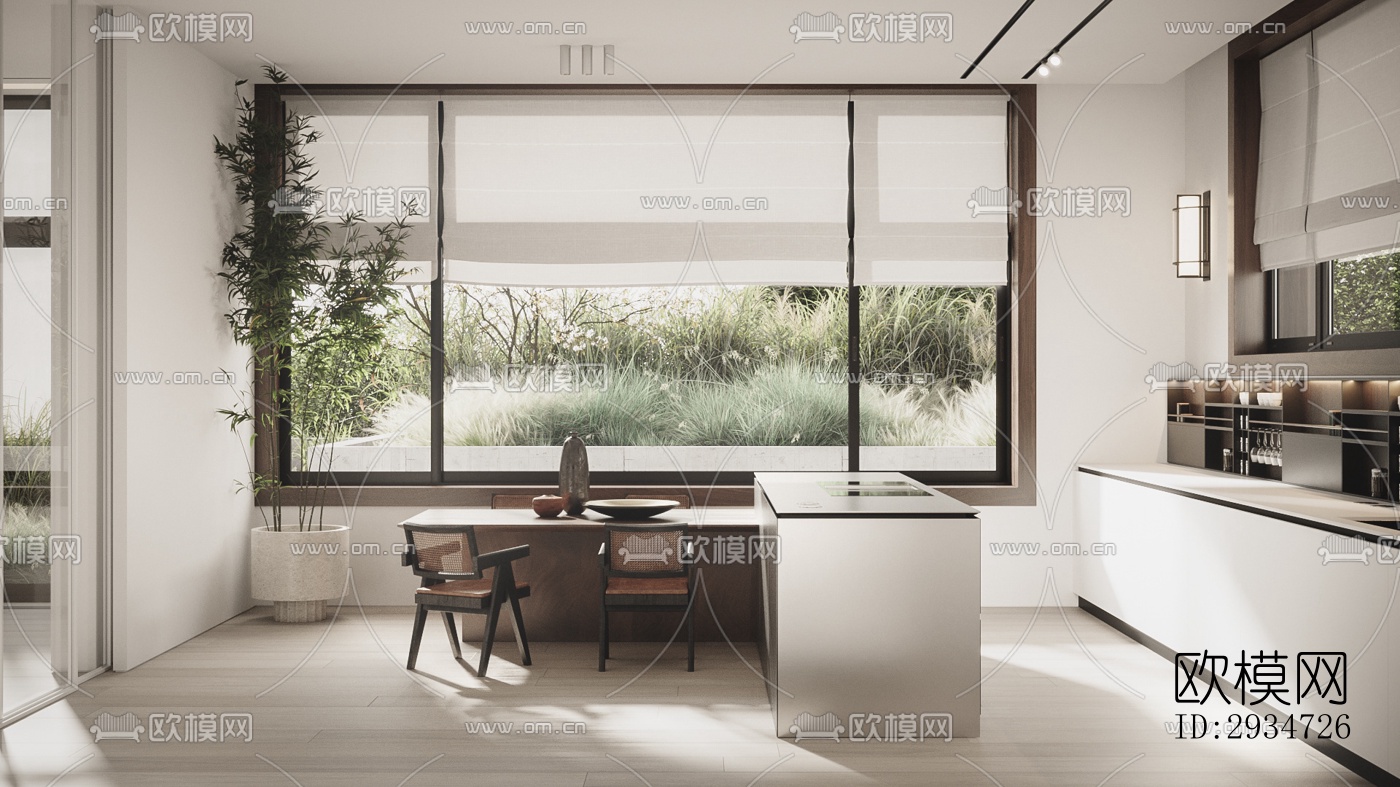 现代平层效果图下载（渲染图2）