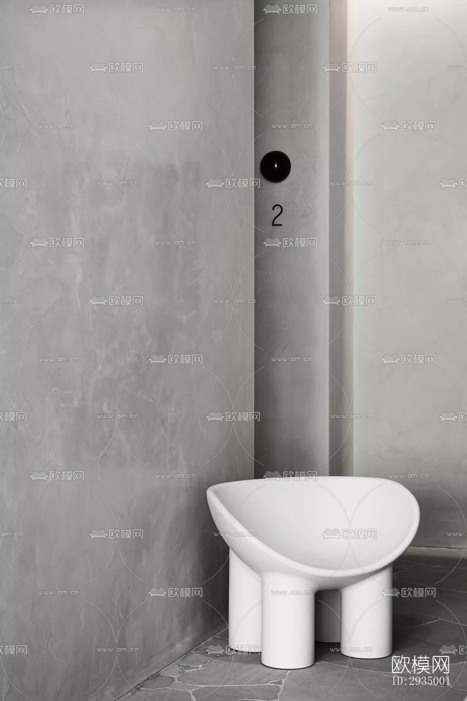 现代平层效果图下载（渲染图14）