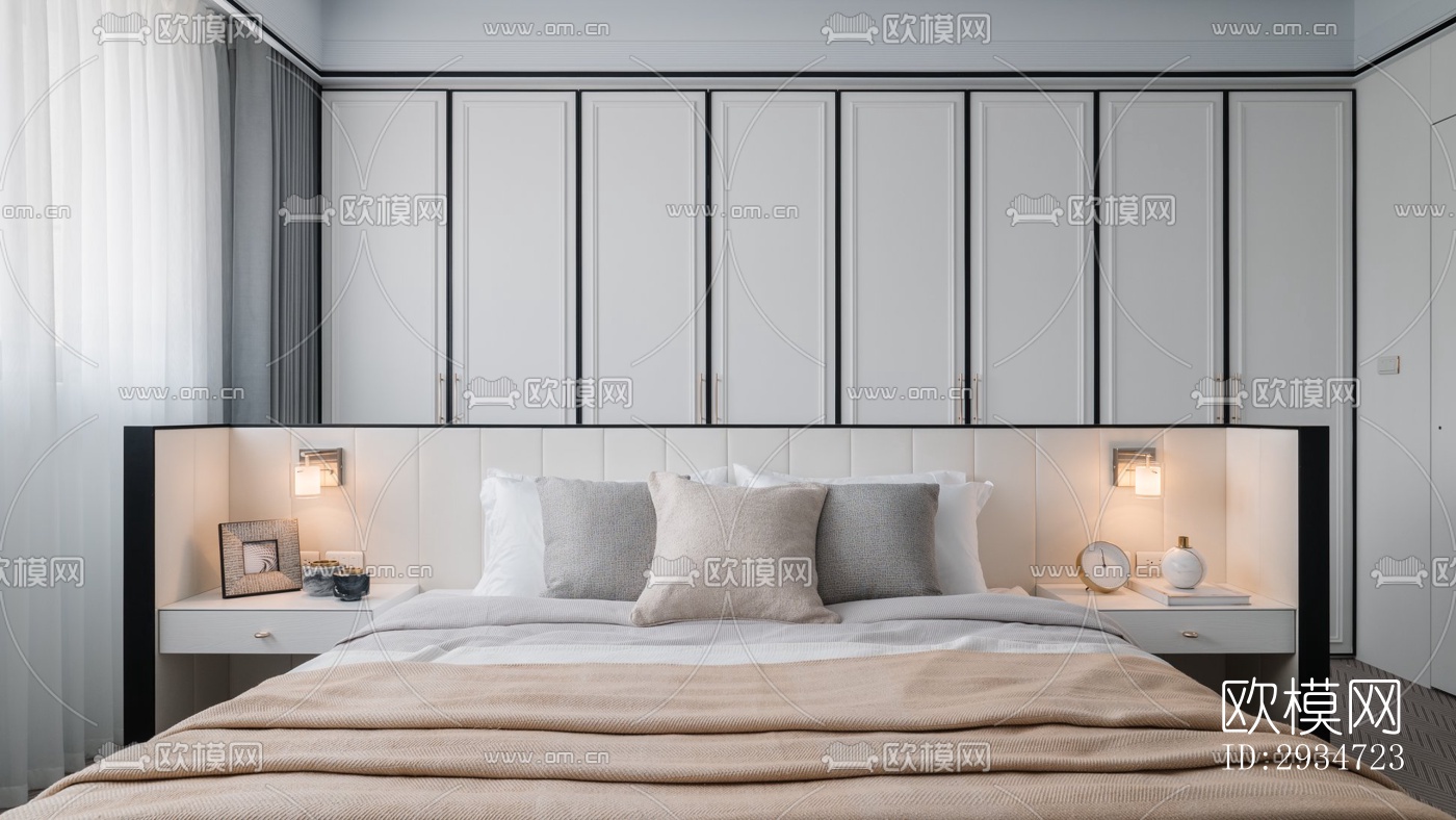 现代平层效果图下载（渲染图11）