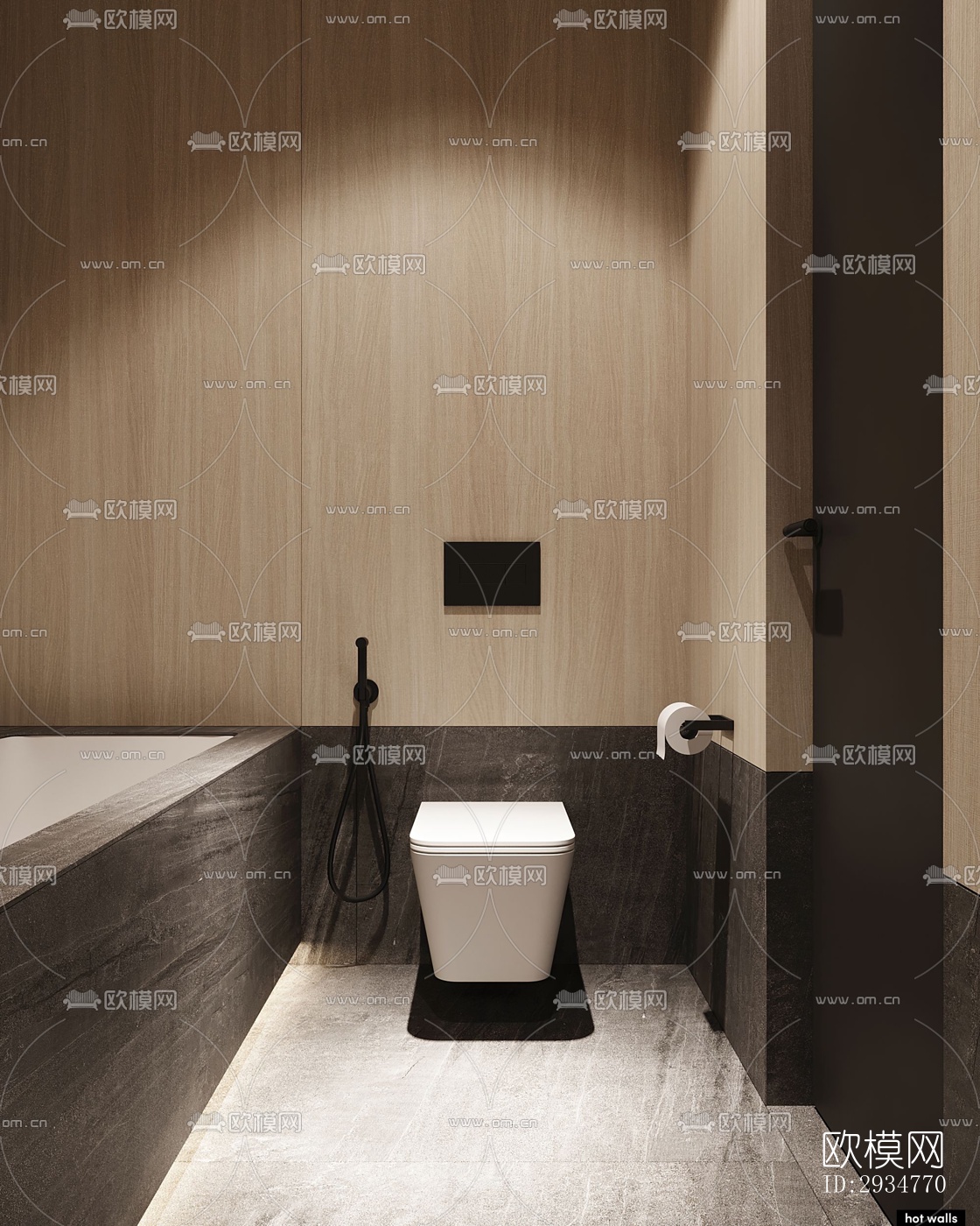 现代平层效果图下载（渲染图19）