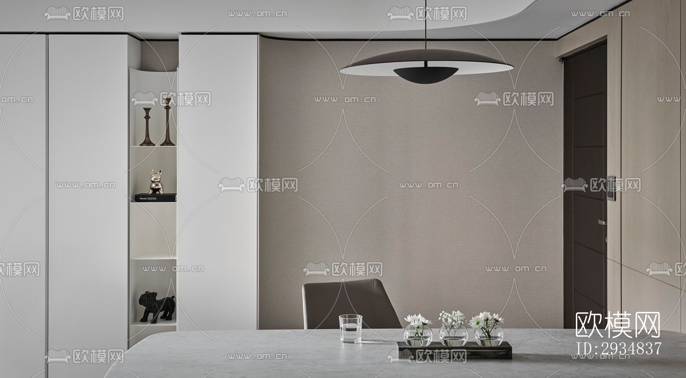 现代平层效果图下载（渲染图19）