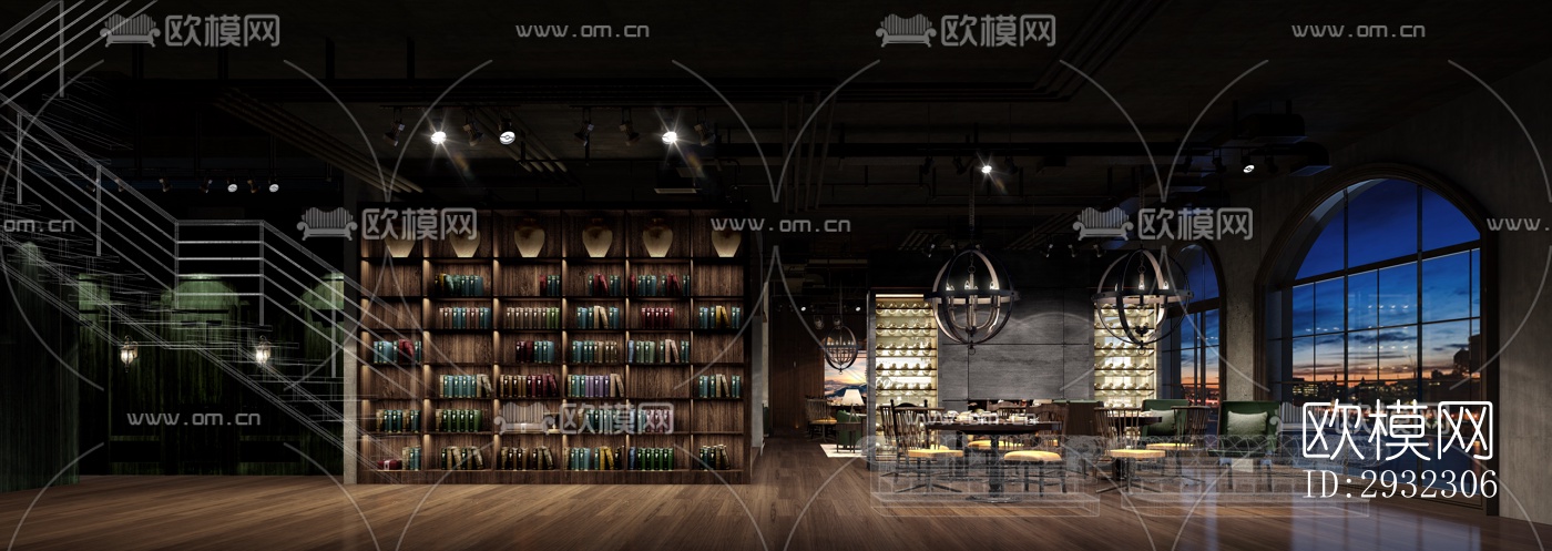 工业风酒吧效果图下载（渲染图8）