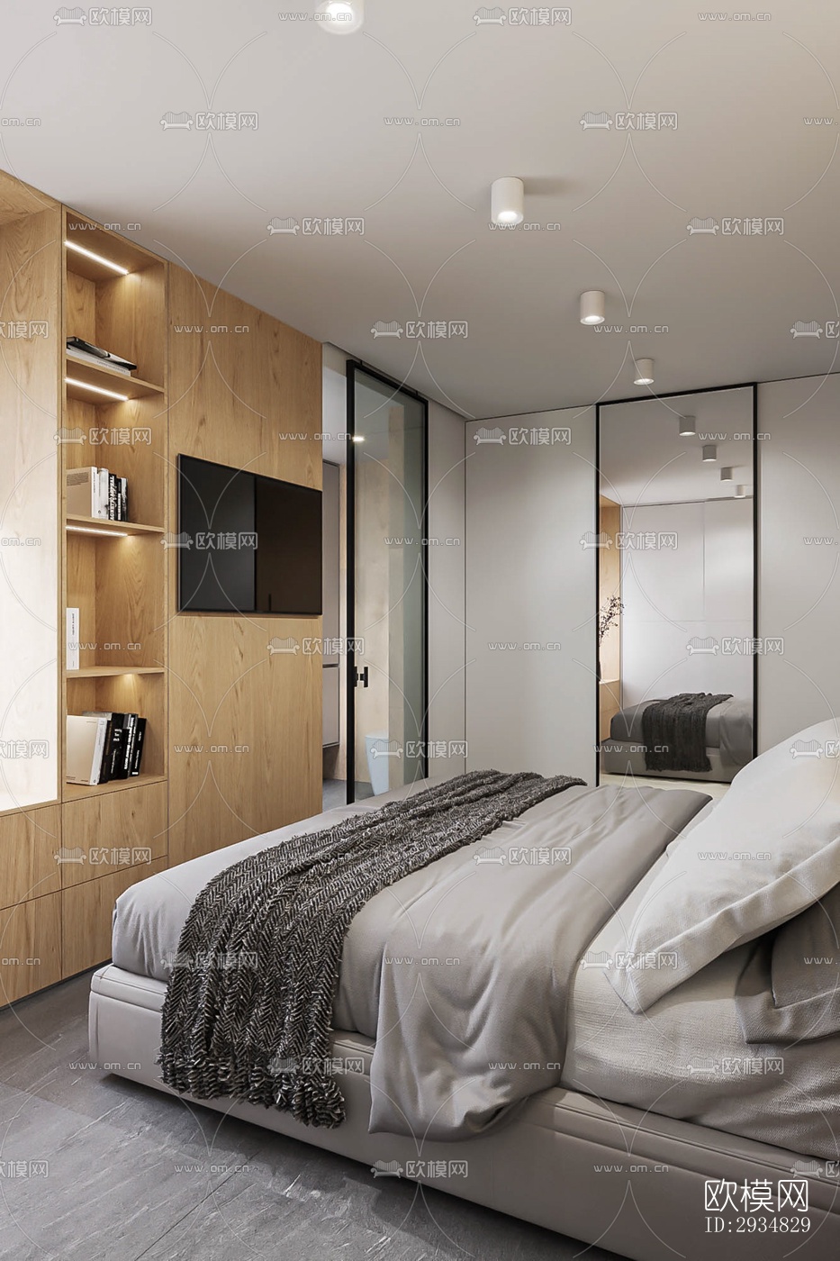 现代平层效果图下载（渲染图18）