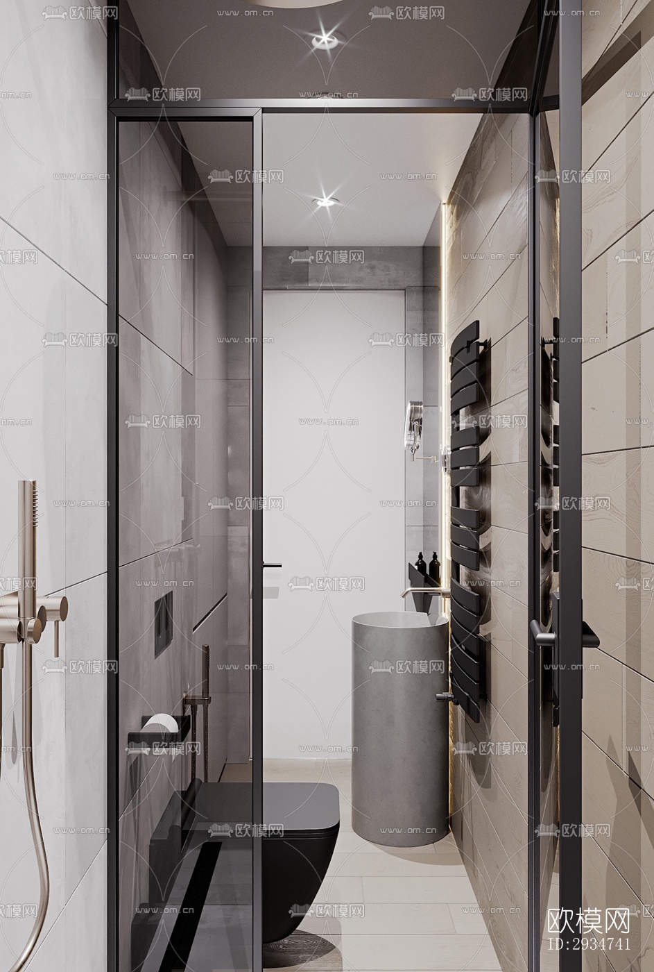 现代平层效果图下载（渲染图18）