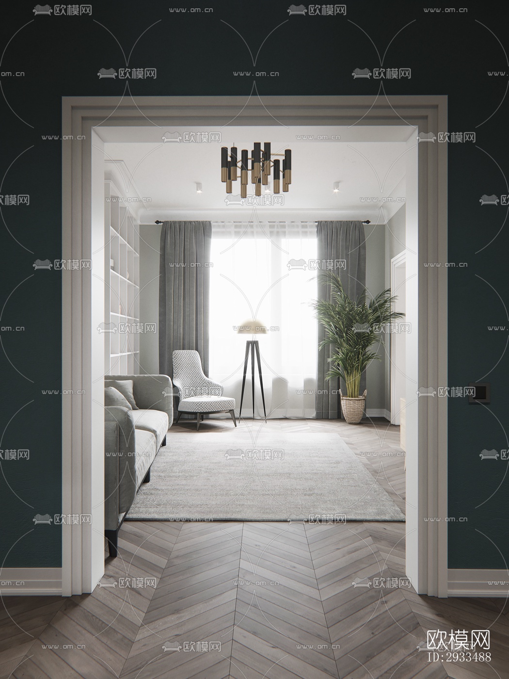 北欧公寓效果图下载（渲染图10）