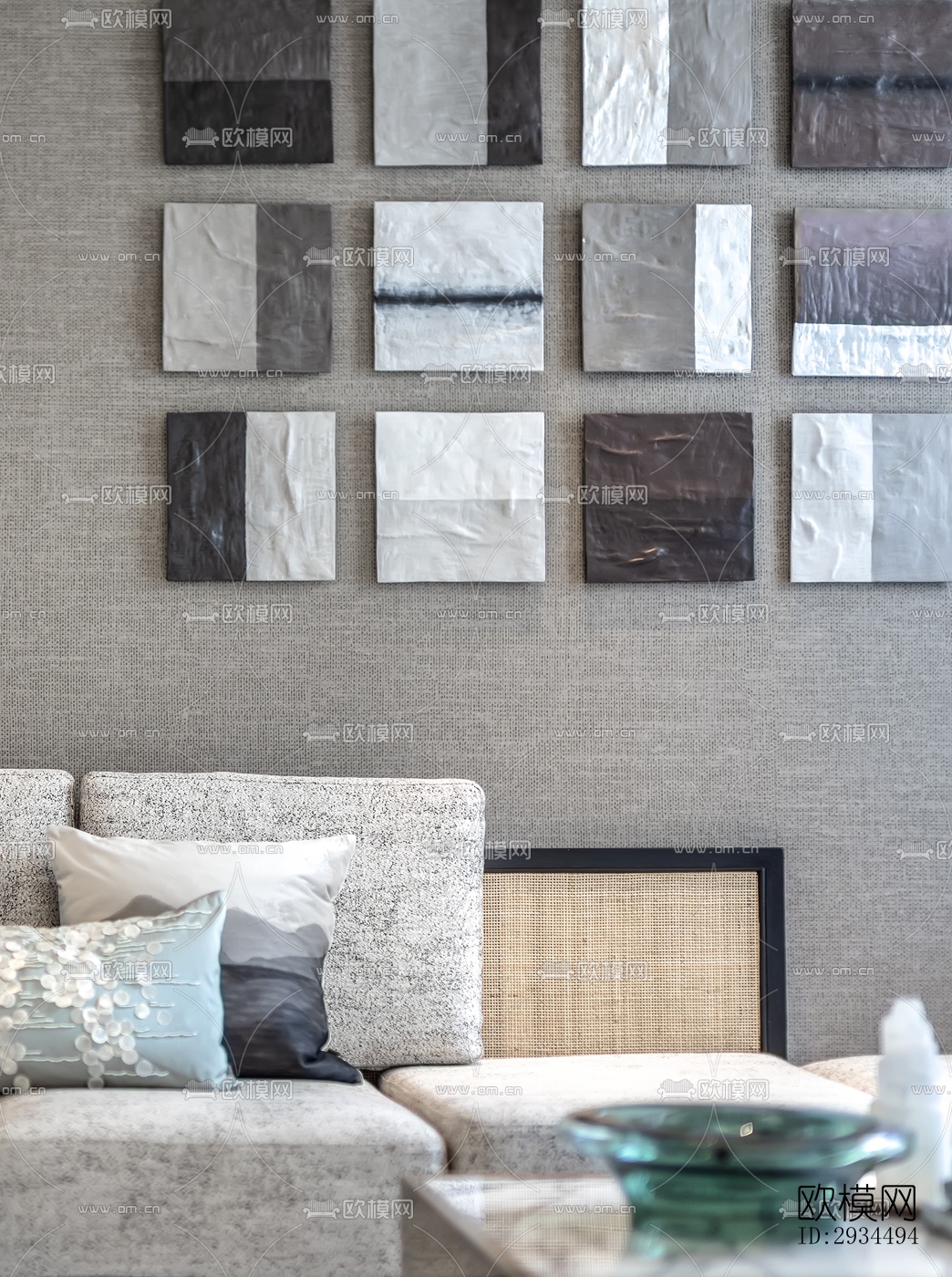 新中式平层效果图下载（渲染图4）