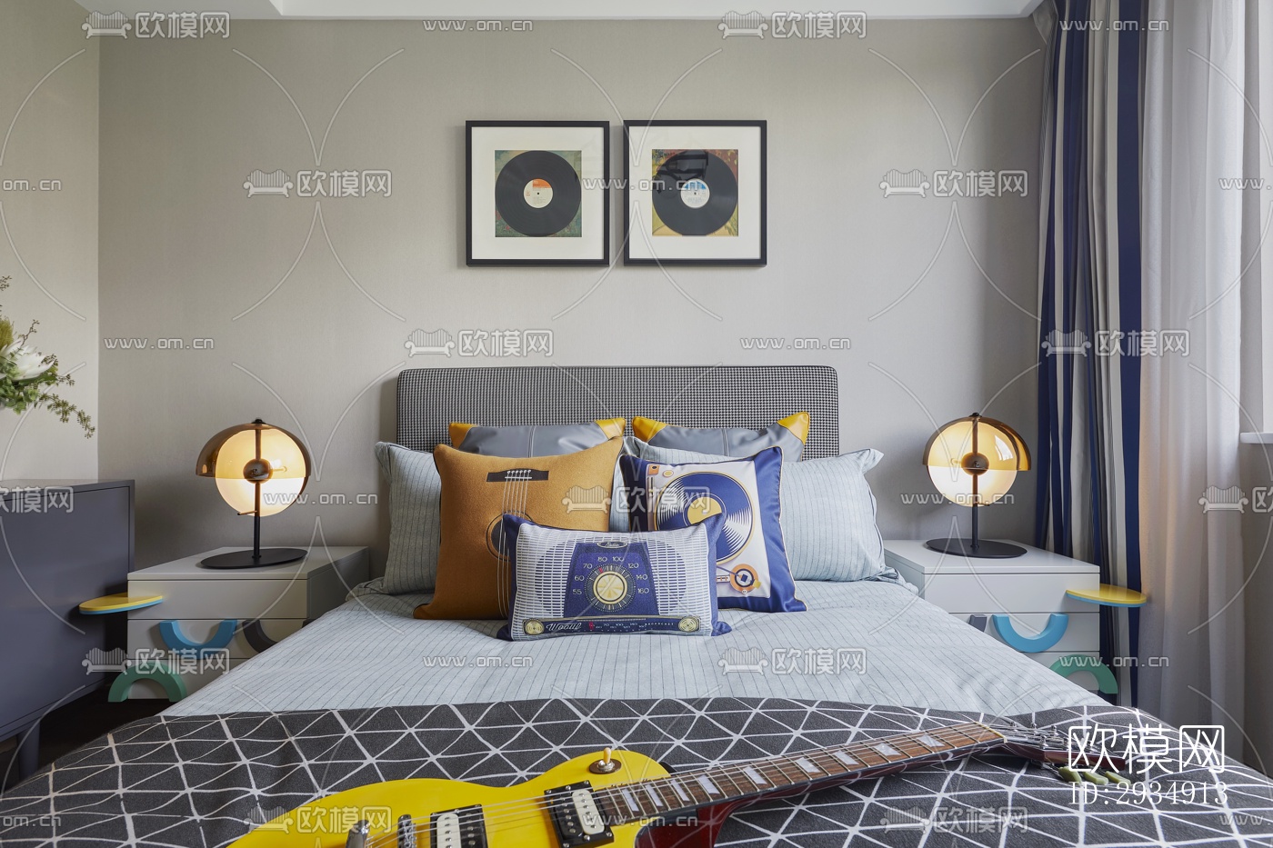 现代平层效果图下载（渲染图5）