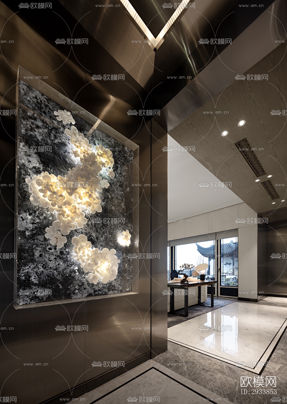 中式别墅效果图下载（渲染图8）