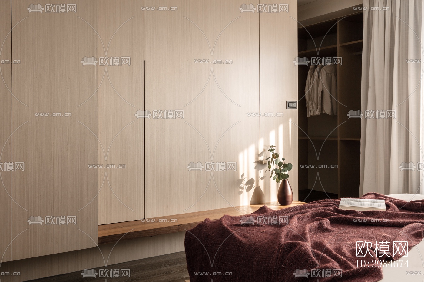 日式平层效果图下载（渲染图13）