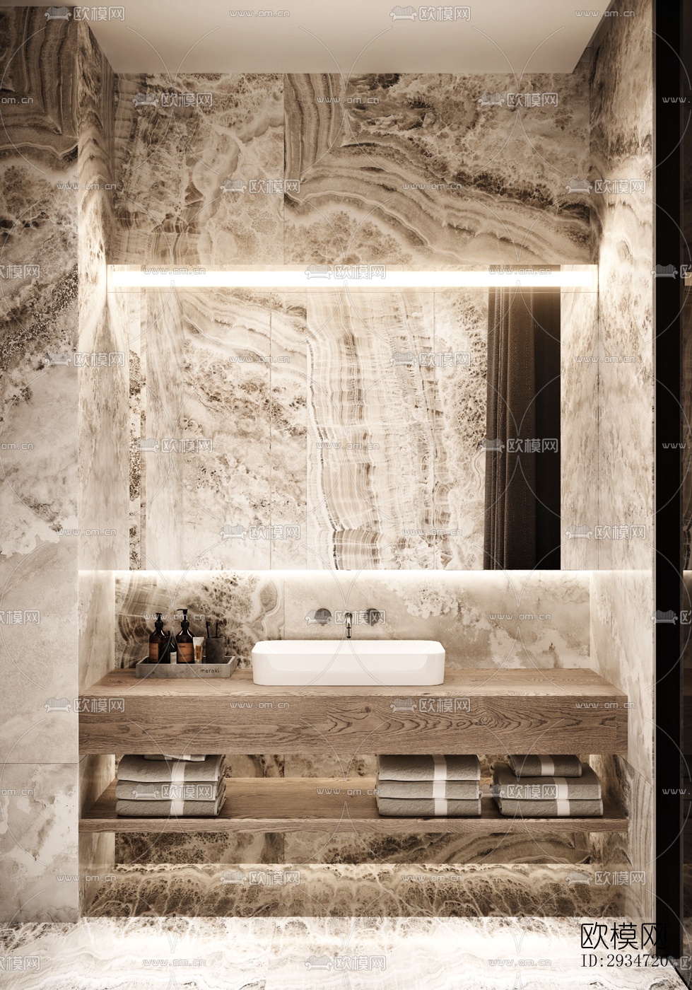 现代平层效果图下载（渲染图11）