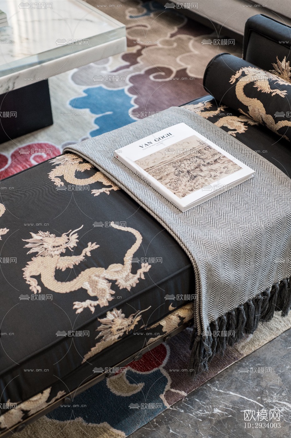 新中式别墅效果图下载（渲染图8）