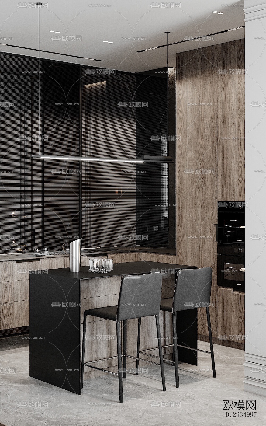 现代平层效果图下载（渲染图9）