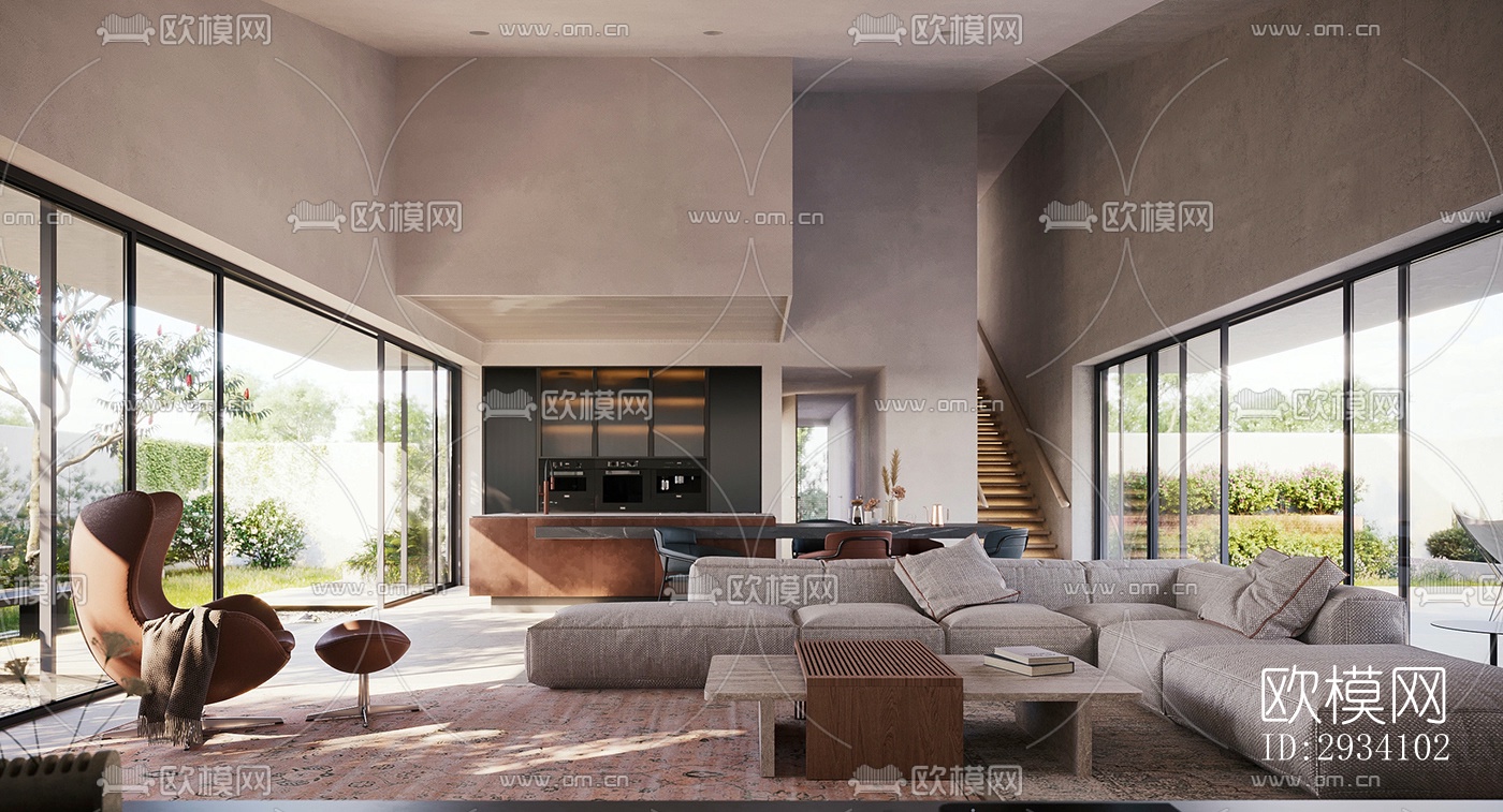 现代别墅效果图下载（渲染图5）