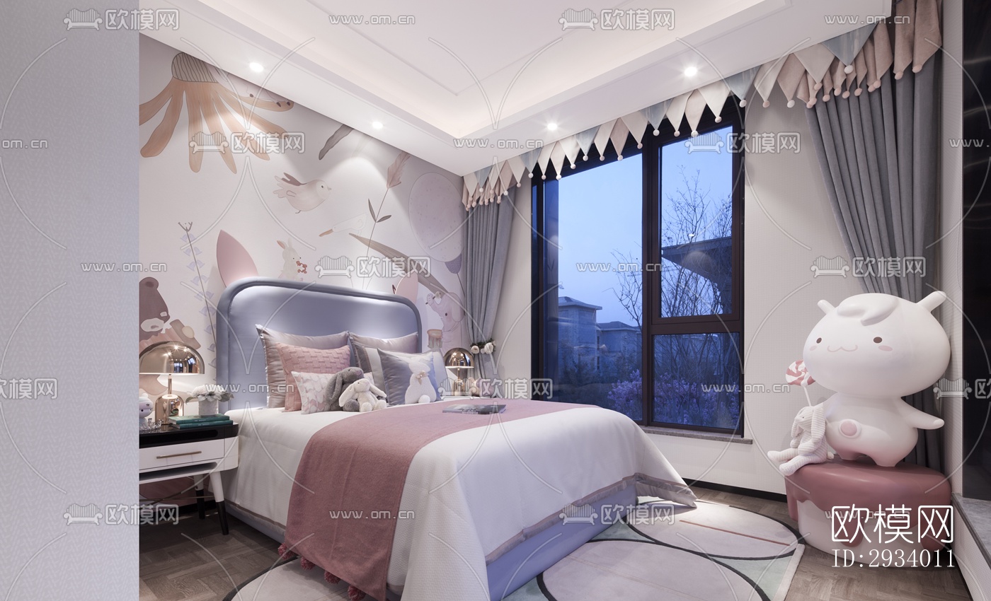 新中式别墅效果图下载（渲染图12）