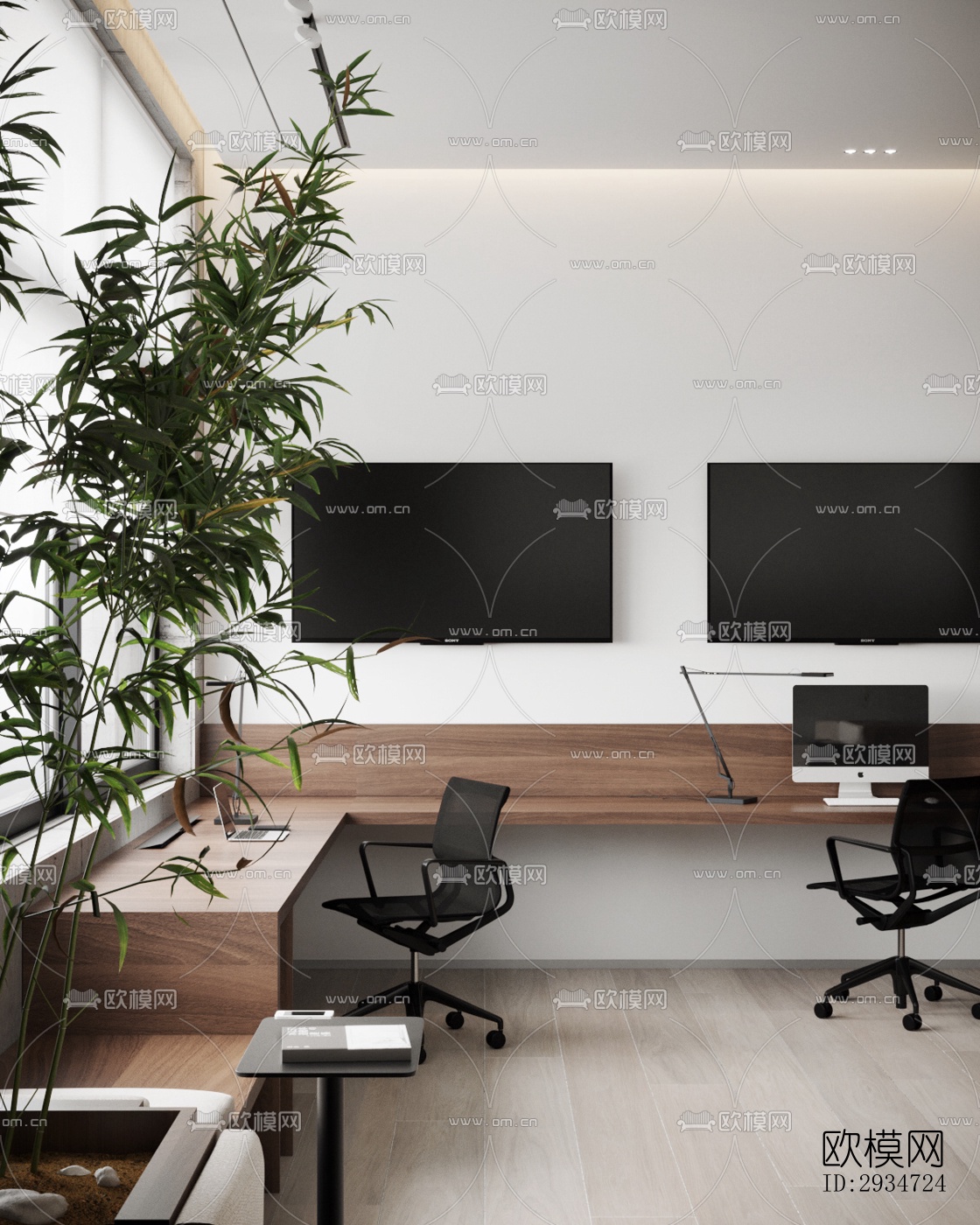 现代平层效果图下载（渲染图9）