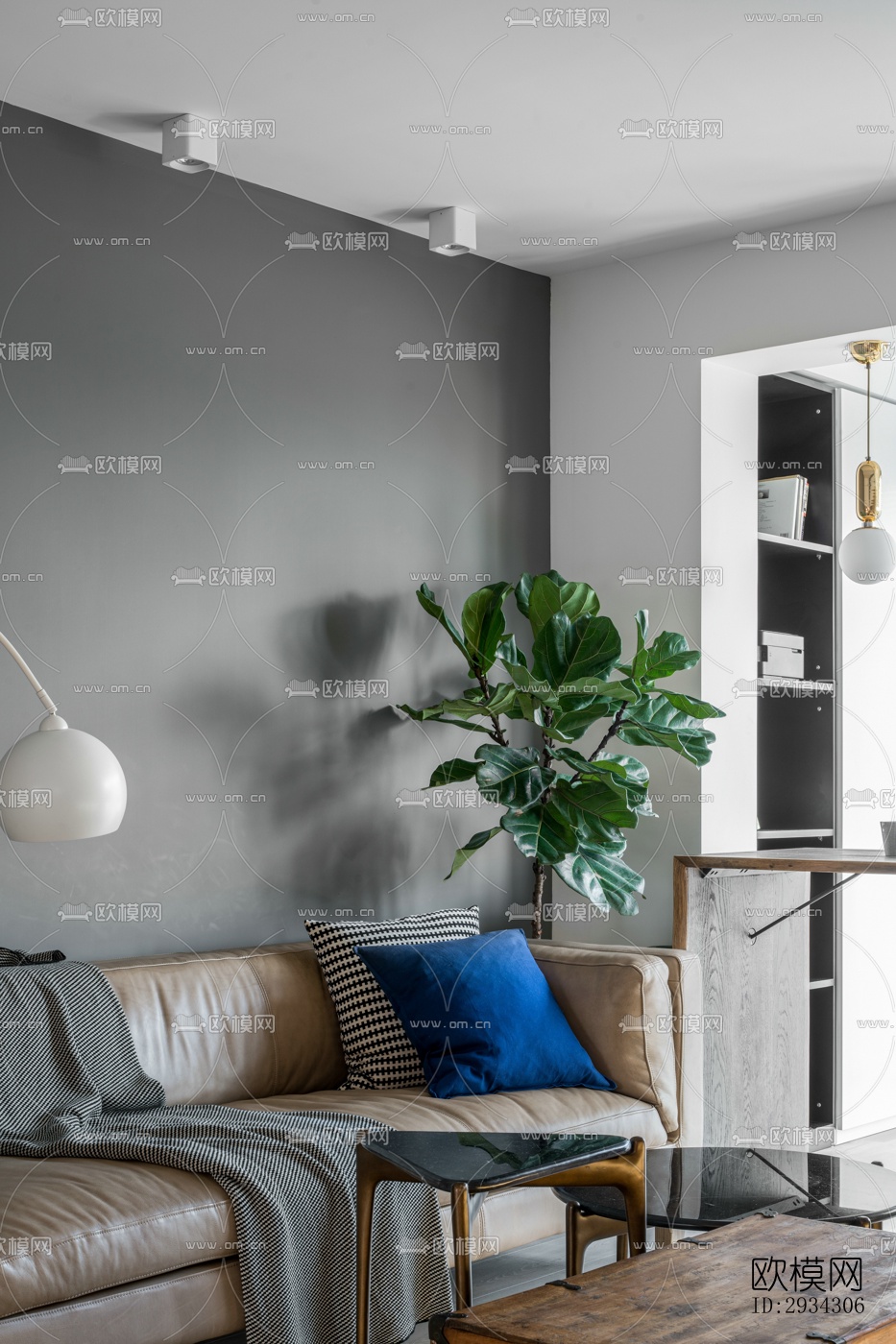 现代复式效果图下载（渲染图10）