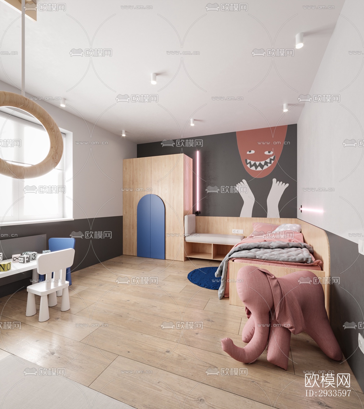 北欧公寓效果图下载（渲染图6）