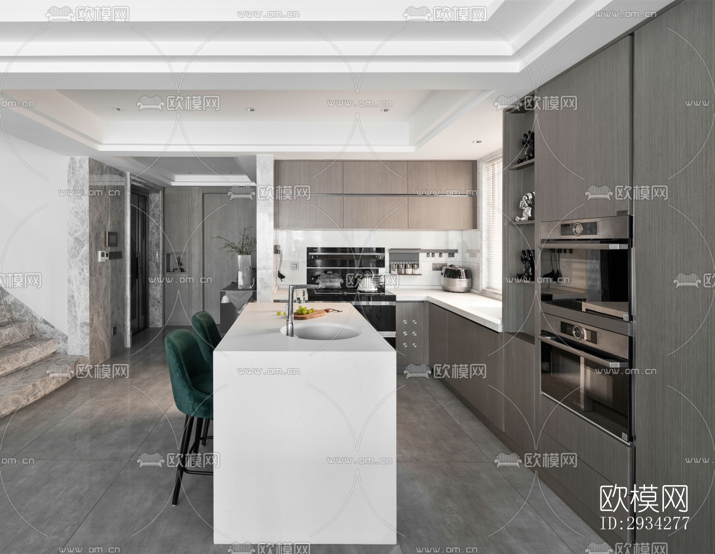 现代复式效果图下载（渲染图16）