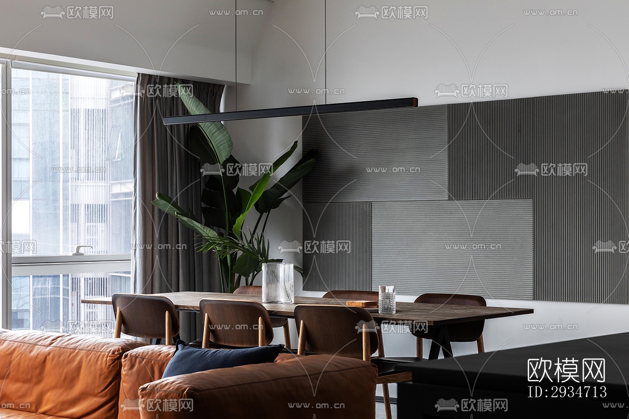 现代平层效果图下载（渲染图18）