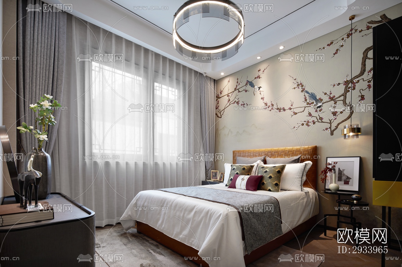 新中式别墅效果图下载（渲染图18）